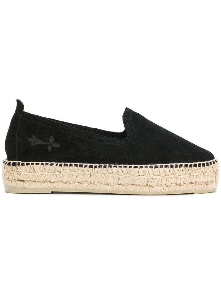 Manebi Logo Embossed Espadrilles - Black