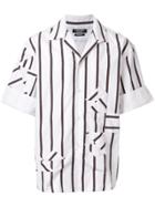 Calvin Klein 205w39nyc Striped Patch Shirt - White