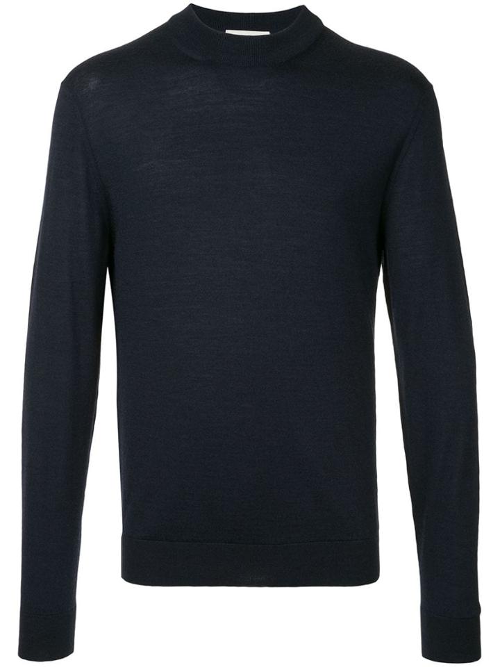 Cerruti 1881 Long-sleeve Fitted Sweater - Blue