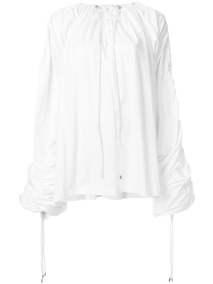 Y / Project Drawstring Draped Top - White
