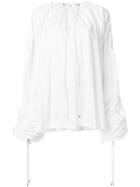 Y / Project Drawstring Draped Top - White
