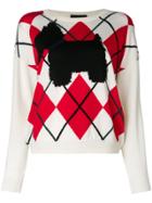 Moschino Argyle Sweater - Nude & Neutrals