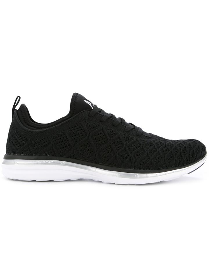 Apl Textured Lace-up Sneakers - Black