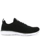 Apl Textured Lace-up Sneakers - Black