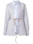 Marni Striped Tie Waist Shirt - Blue