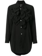 Comme Des Garçons Frayed Textile Shirt - Black