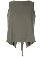 Song For The Mute Two-way Tassel Detail Top - Green
