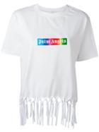 Palm Angels Fringed T-shirt, Women's, Size: Xxs, White, Cotton