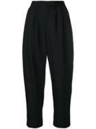 Comme Des Garçons Cropped Tailored Trousers - Black