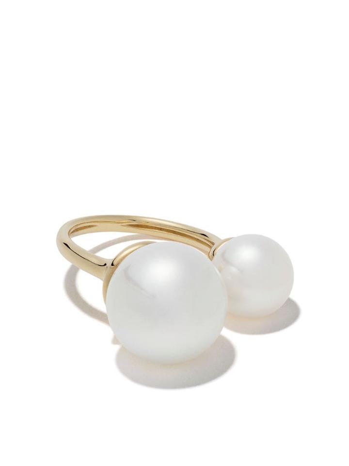 Yoko London 18kt Yellow Gold Novus Pearl Ring - 6