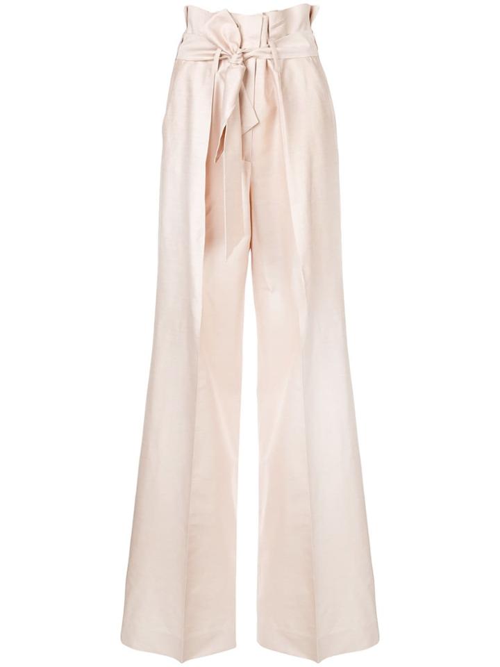Gabriela Hearst Flared Tailored Trousers - Nude & Neutrals