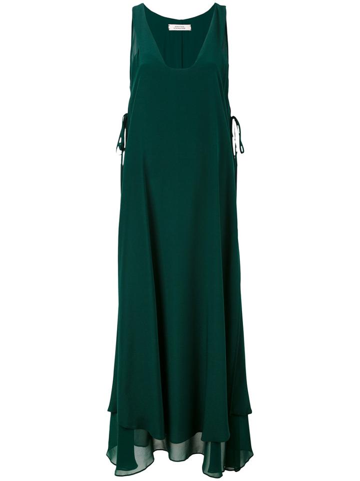 Dorothee Schumacher - Side Tie Dress - Women - Silk/polyester - 1, Green, Silk/polyester