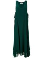 Dorothee Schumacher - Side Tie Dress - Women - Silk/polyester - 1, Green, Silk/polyester