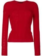 Versace Pointelle-knit Jumper - Red