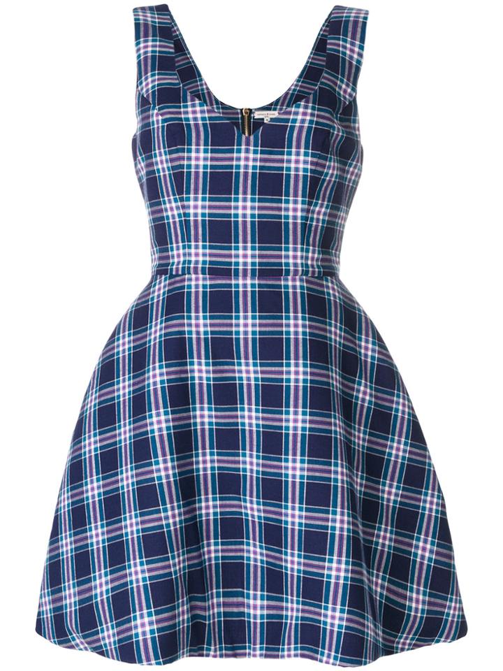 Natasha Zinko Sleeveless Checked Dress - Blue