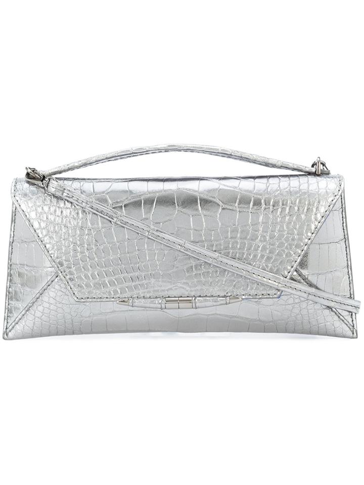 Tyler Ellis Aimee Handle Large Clutch - Grey