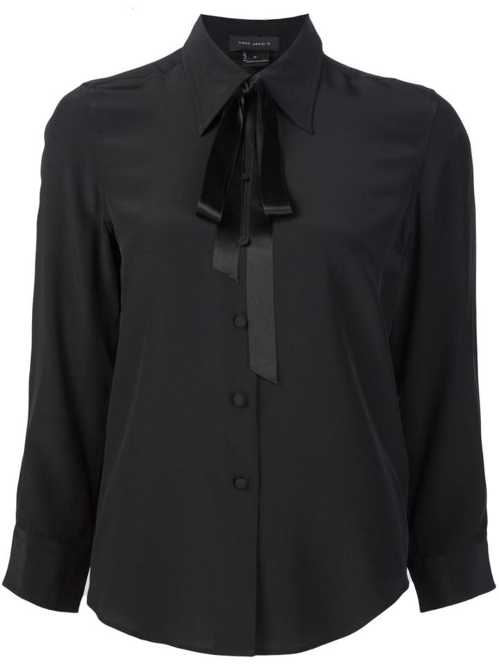 Marc Jacobs Crêpe De Chine Bow Shirt