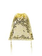 Attico Sequin-embellished Pouch Bag - Yellow