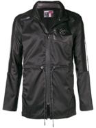 Plein Sport Reflective Tape Zip Up Jacket - Black