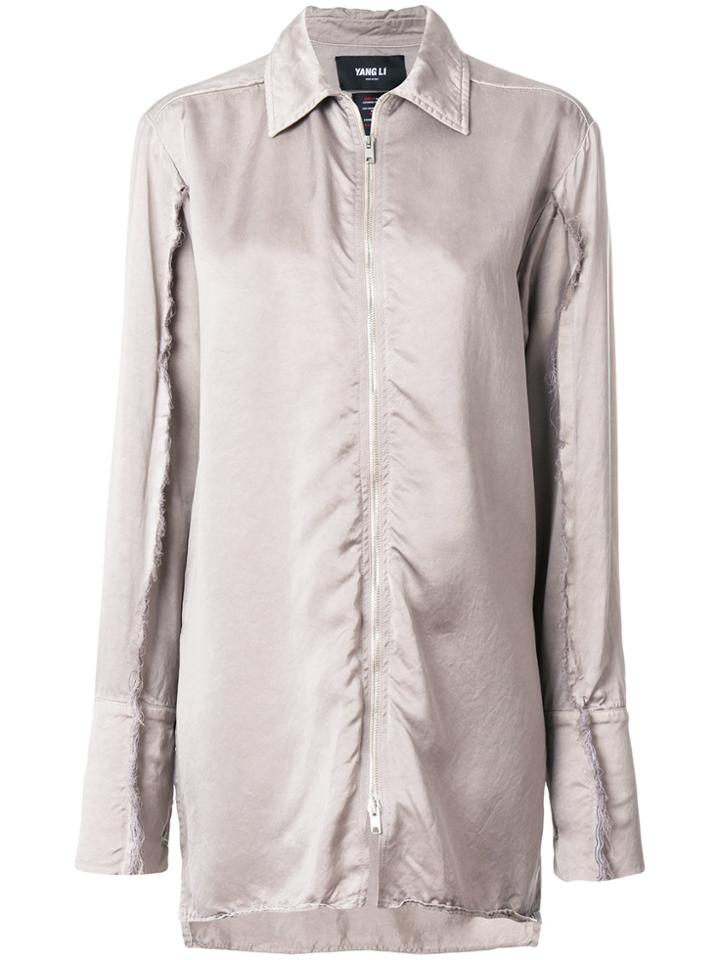 Yang Li Long Zipped Shirt - Grey