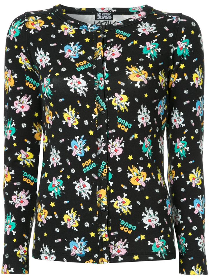Hysteric Glamour Cartoon Print Shirt - Black