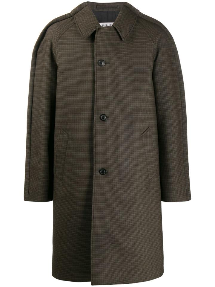 Maison Margiela Outline Check Coat - Brown