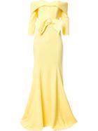 Rhea Costa Off-the-shoulder Gown - Yellow