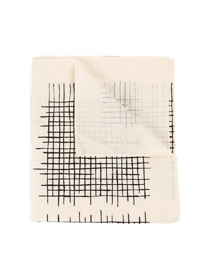 Toogood Cross Hatch Scarf - White