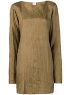 Moschino Pre-owned Long-sleeve Shift Dress - Brown
