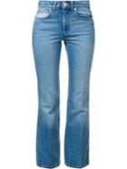 Sonia Rykiel Cropped Flared Jeans, Women's, Size: 34, Blue, Cotton/lyocell