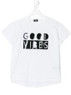 Diesel Kids - Printed T-shirt - Kids - Cotton - 7 Yrs, Girl's, White