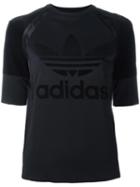 Adidas Originals Trefoil Logo Print T-shirt, Women's, Size: 44, Black, Polyester/modal