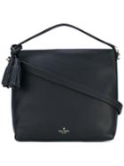 Kate Spade - Logo Print Shoulder Bag - Women - Calf Leather/polyester - One Size, Black, Calf Leather/polyester