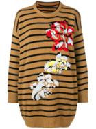 Ermanno Scervino Striped Loose Sweater - Brown