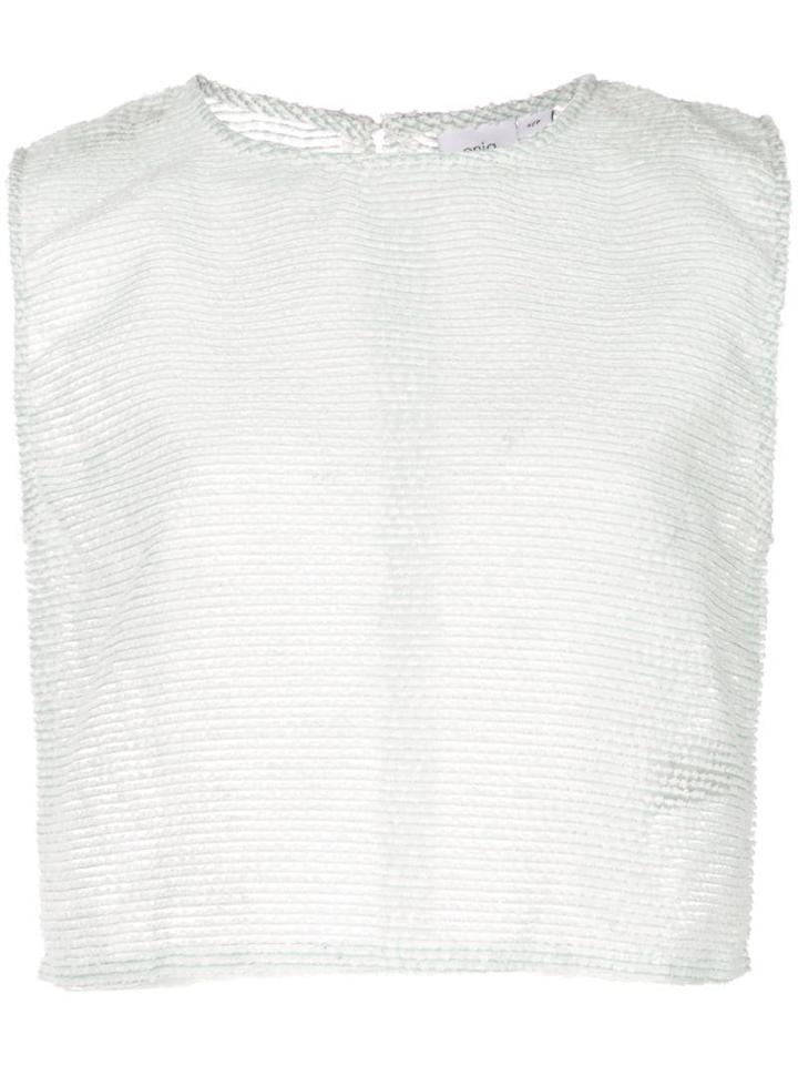 Onia Textured Crop Top - White