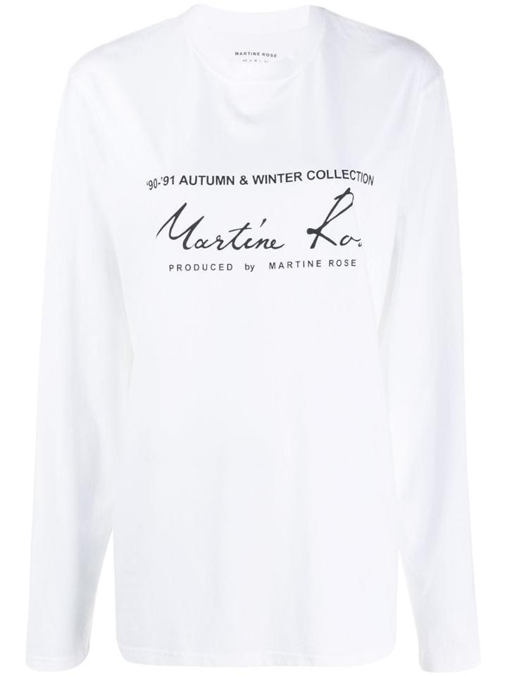 Martine Rose Printed Logo Sweatshirt - White