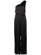 Semicouture One Shoulder Jumpsuit - Black