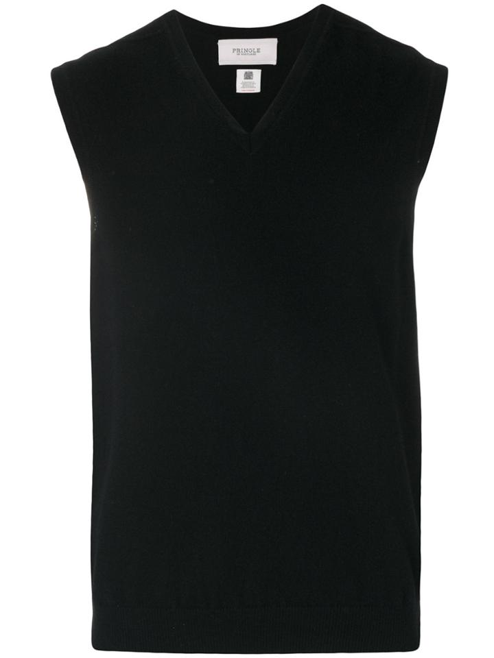 Pringle Of Scotland V-neck Sleeveless Jumper - Black