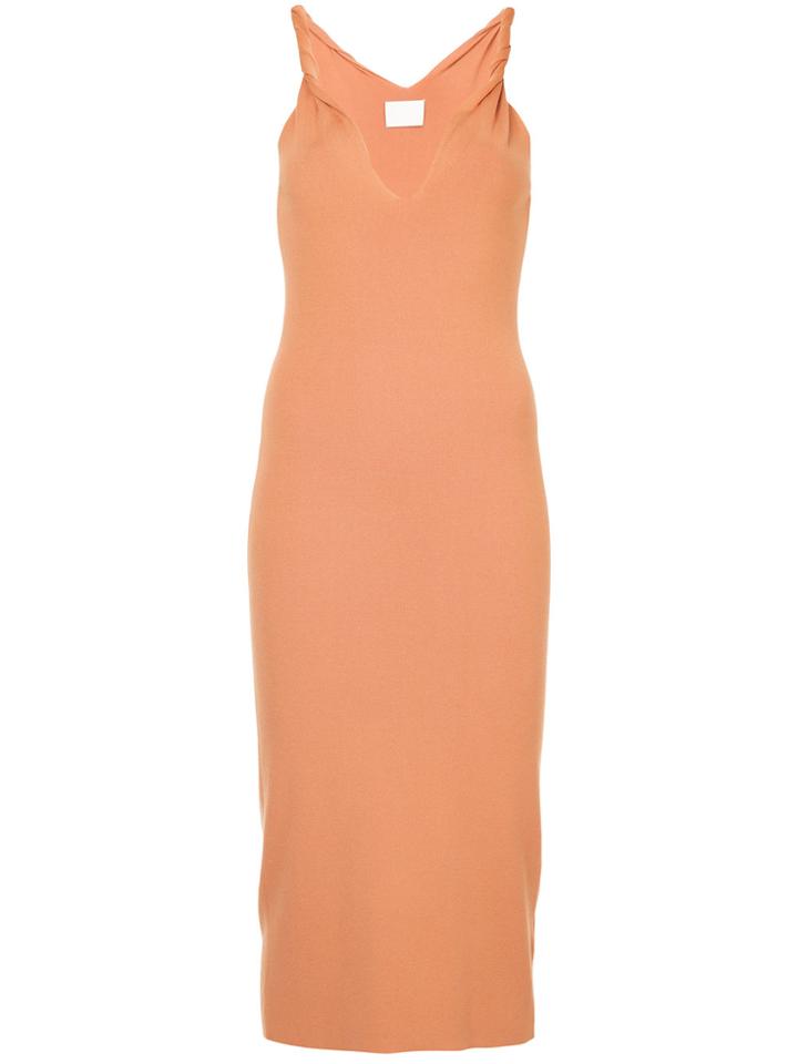 Dion Lee Twist Shoulder Dress - Brown