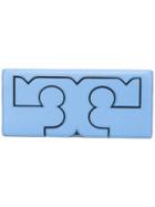 Tory Burch Pochette Serif Clutch, Women's, Blue, Leather