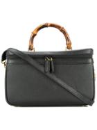 Gucci Vintage Bamboo 2-way Vanity Bag - Black