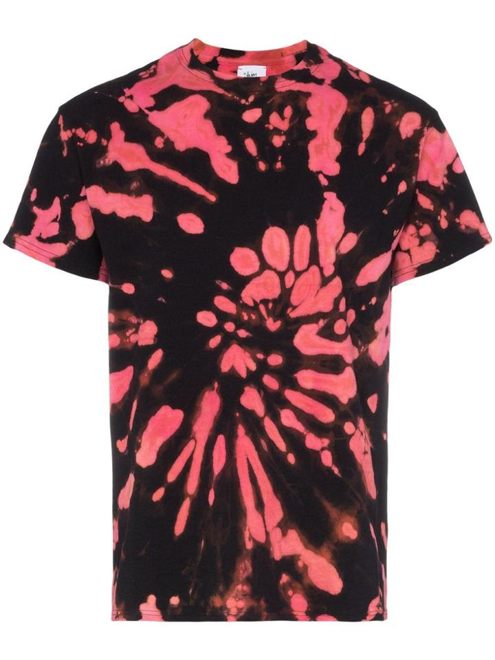 Stain Shade Tie Dye Cotton T Shirt - Black