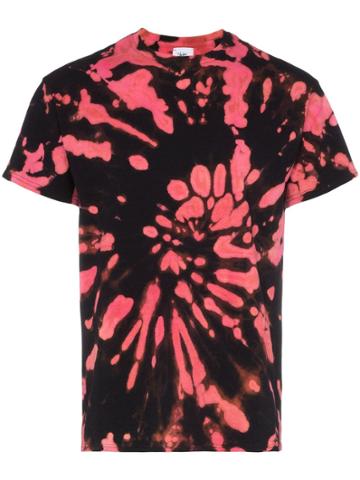 Stain Shade Tie Dye Cotton T Shirt - Black