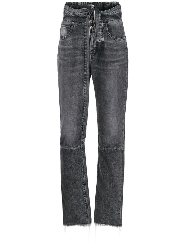 Unravel Project High-waisted Denim Jeans - Black