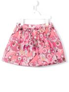 Fendi Kids Bag Bugs Jacquard Skirt, Girl's, Size: 10 Yrs, Pink/purple