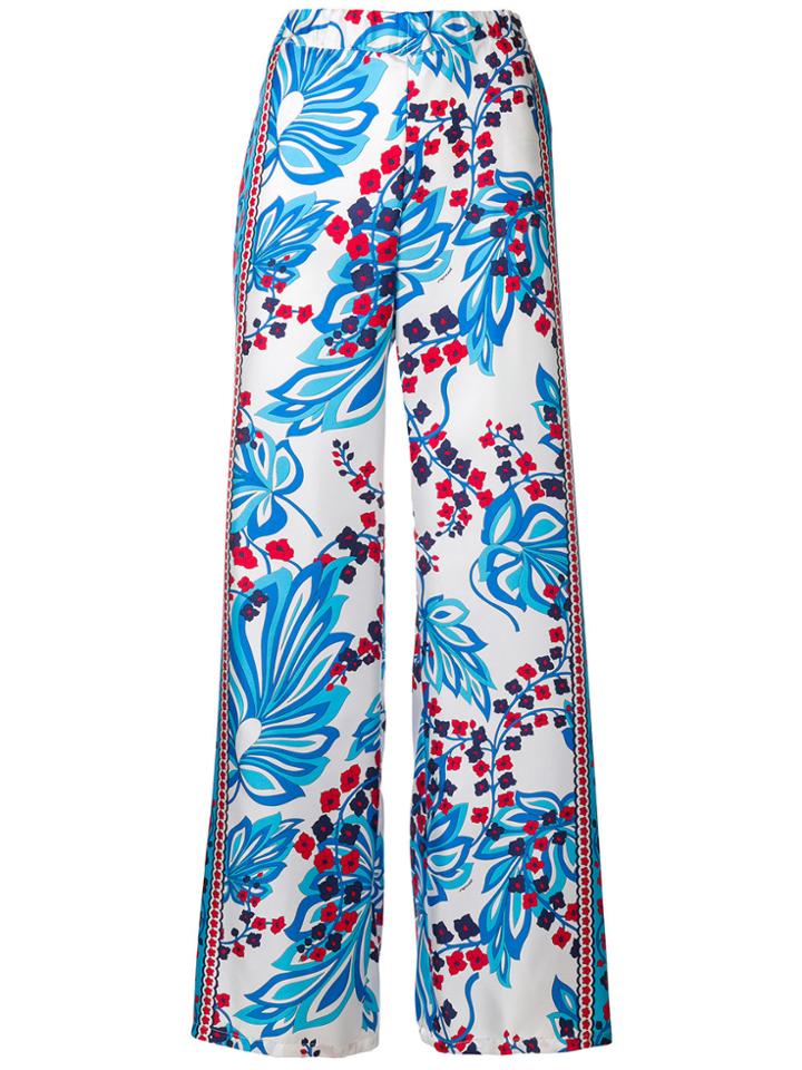 P.a.r.o.s.h. Floral Print Palazzo Trousers - Multicolour