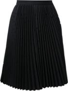 Msgm - Pleated Dot Skirt - Women - Cotton/polyester/spandex/elastane/viscose - 40, Black, Cotton/polyester/spandex/elastane/viscose