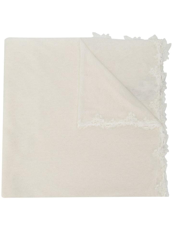 Ermanno Scervino Lace Embroidered Scarf - White