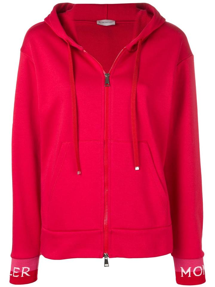 Moncler Logo Hoodie - Red