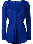 Issey Miyake Vintage Pleated Cardigan, Women's, Size: Medium, Blue